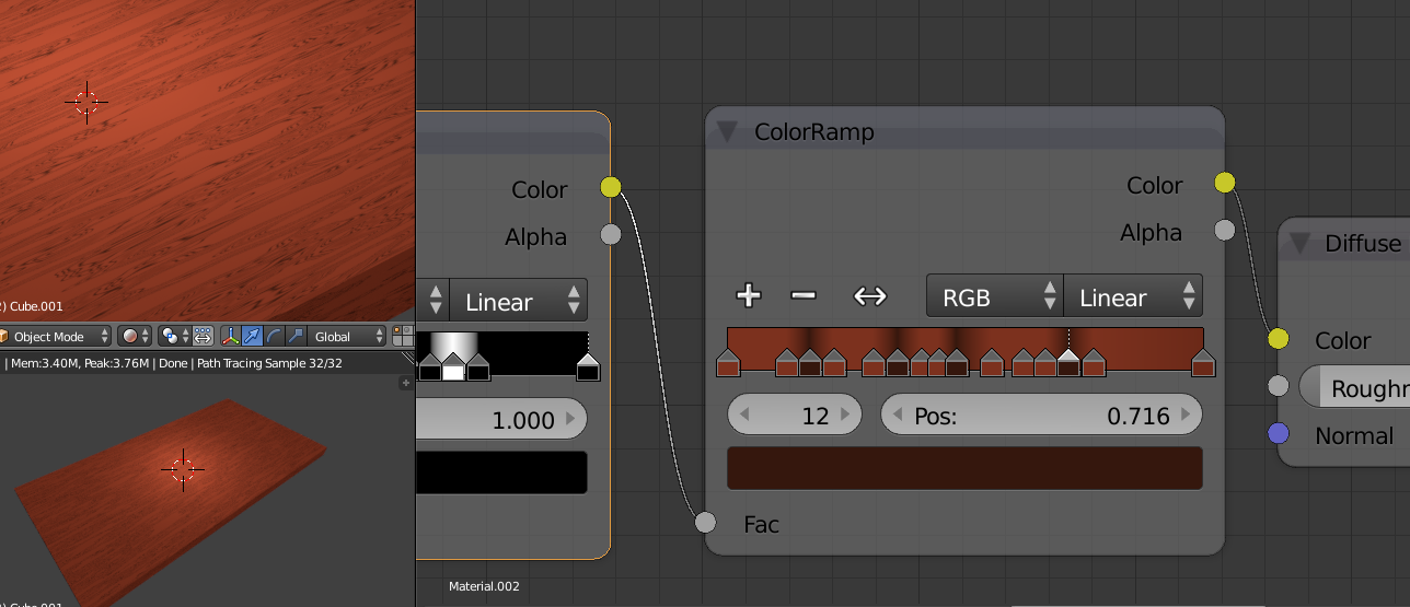 blender procedural wood texture step 4 simple colours